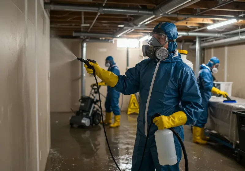 Basement Sanitization and Antimicrobial Treatment process in Grove Hill, AL